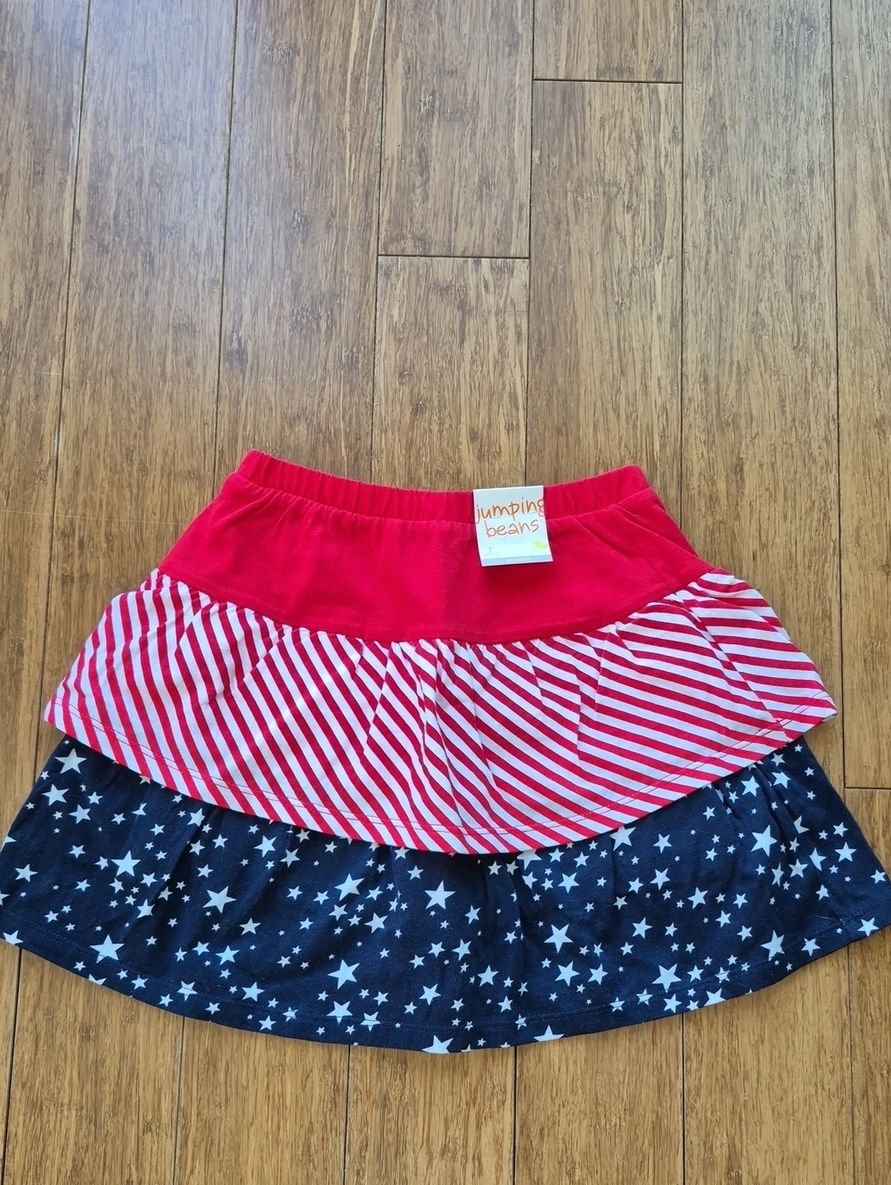 jumping beans Red, White And Blue Star-Striped Ruffle Skooter
